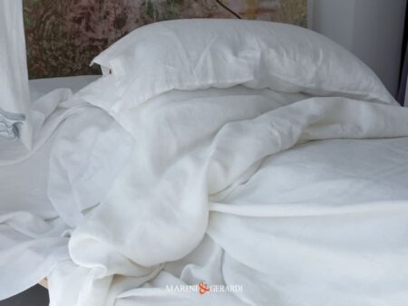 Federe cuscini da letto colore bianco 600 fili