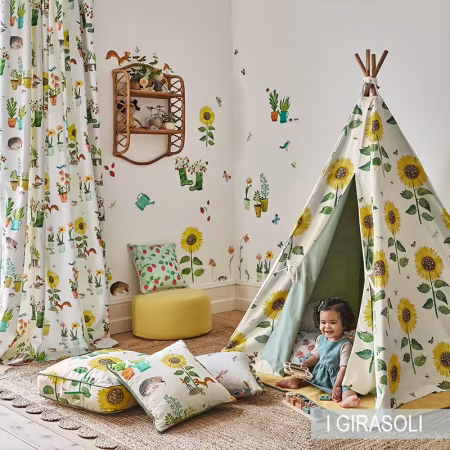 Tessuti tenda per cameretta bimba con girasoli un vero e proprio abbraccio di sole