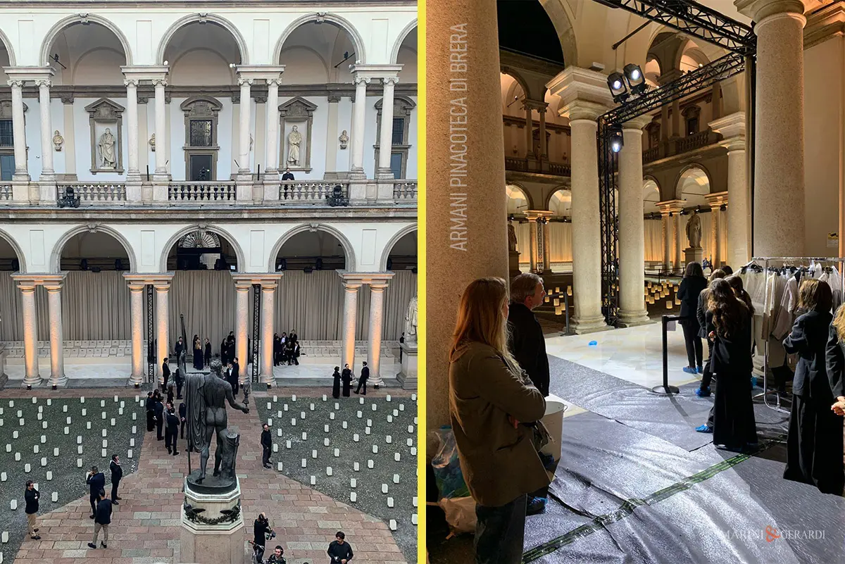 Sfilata evento giorgio armani pinacoteca brera a milano Sfilata evento giorgio armani pinacoteca brera a milano