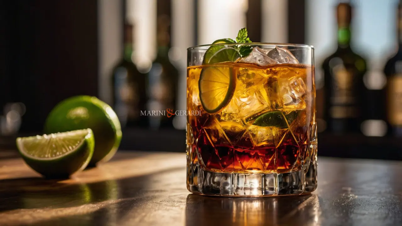 Dark'n'stormy cocktail dark gosling's black seal rum lime Dark'n'stormy cocktail dark gosling's black seal rum lime