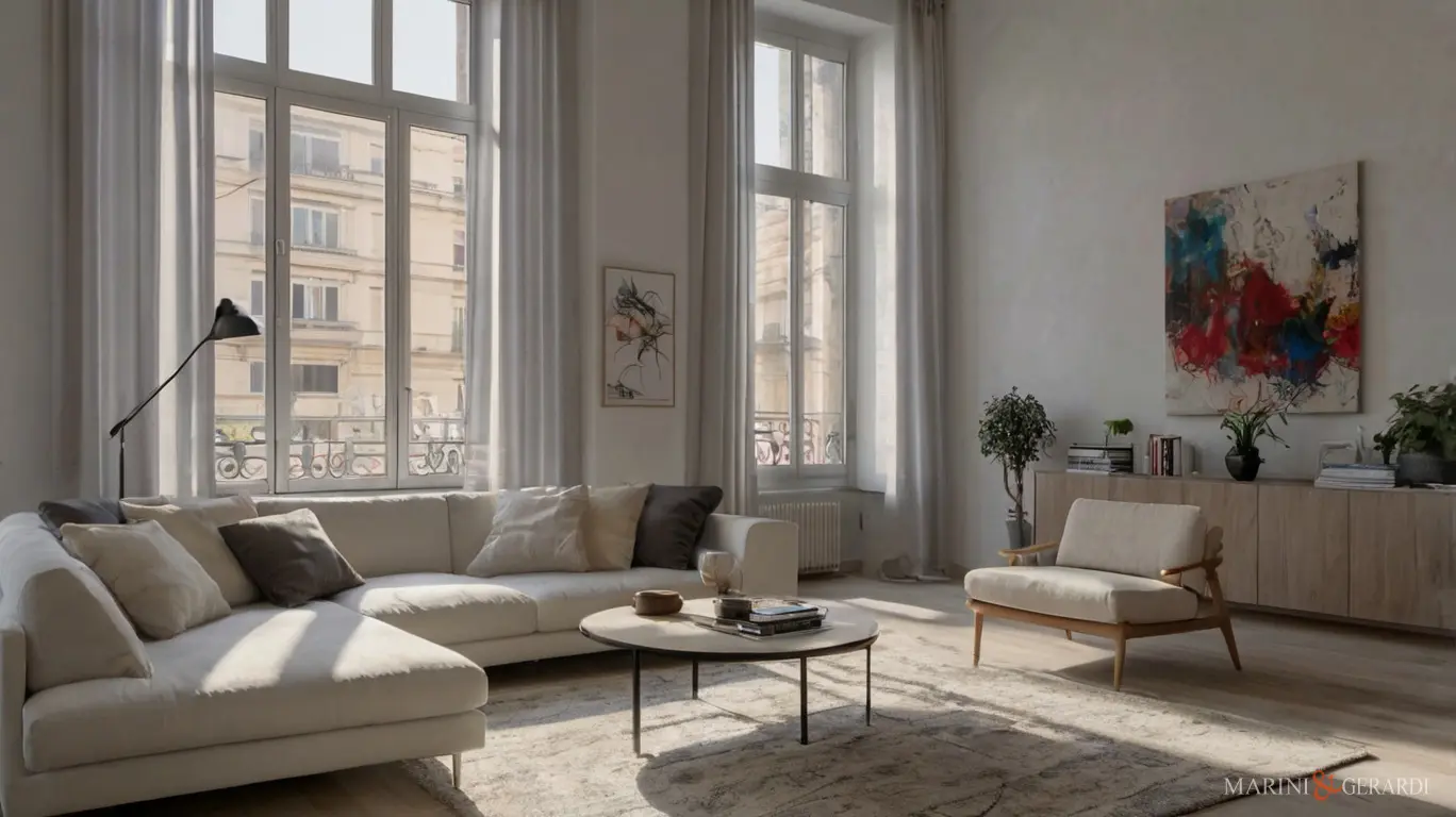 Tende da vetrata su misura salotto moderno Tende da vetrata su misura salotto moderno