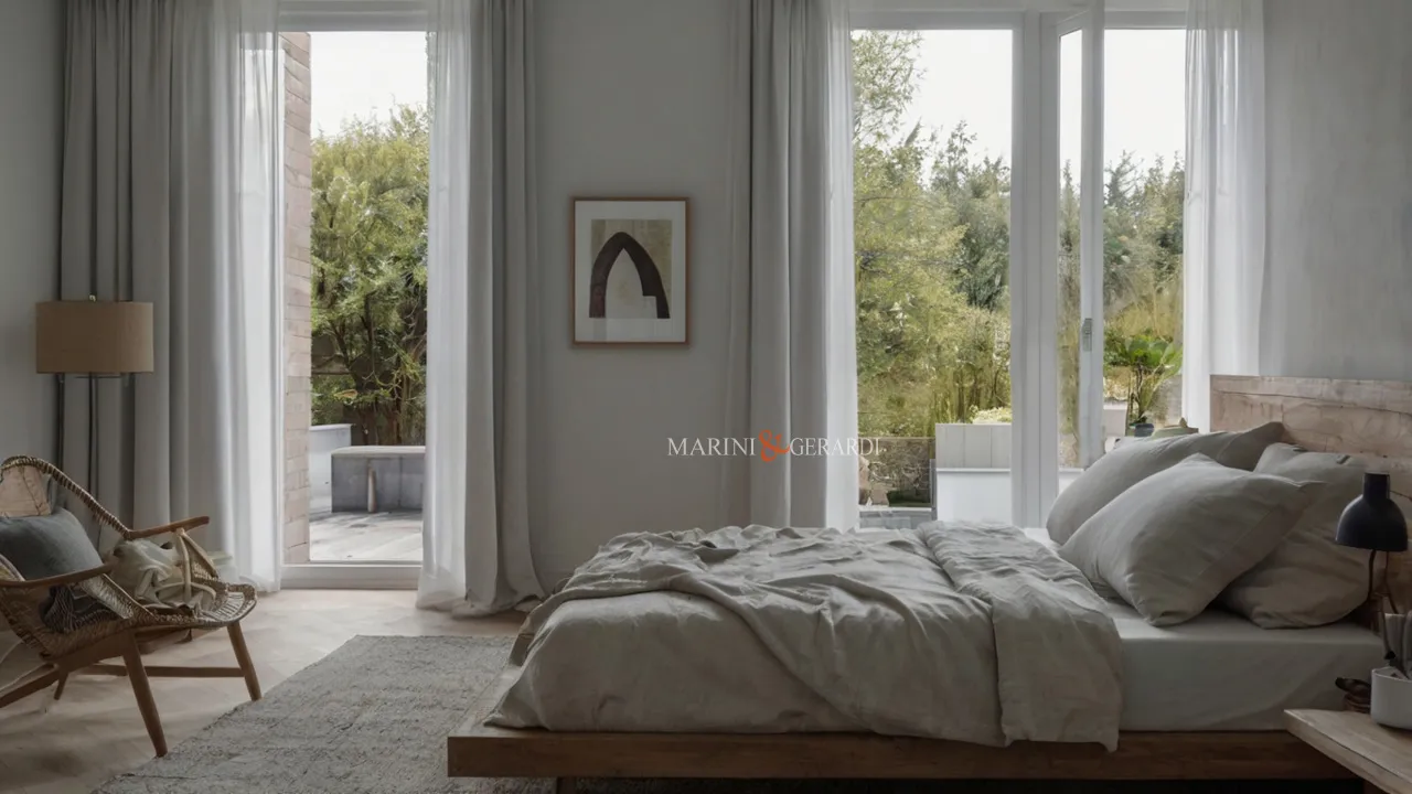 Misure dei letti matrimoniali stanza con ampie finestre sul giardino Misure dei letti matrimoniali stanza con ampie finestre sul giardino