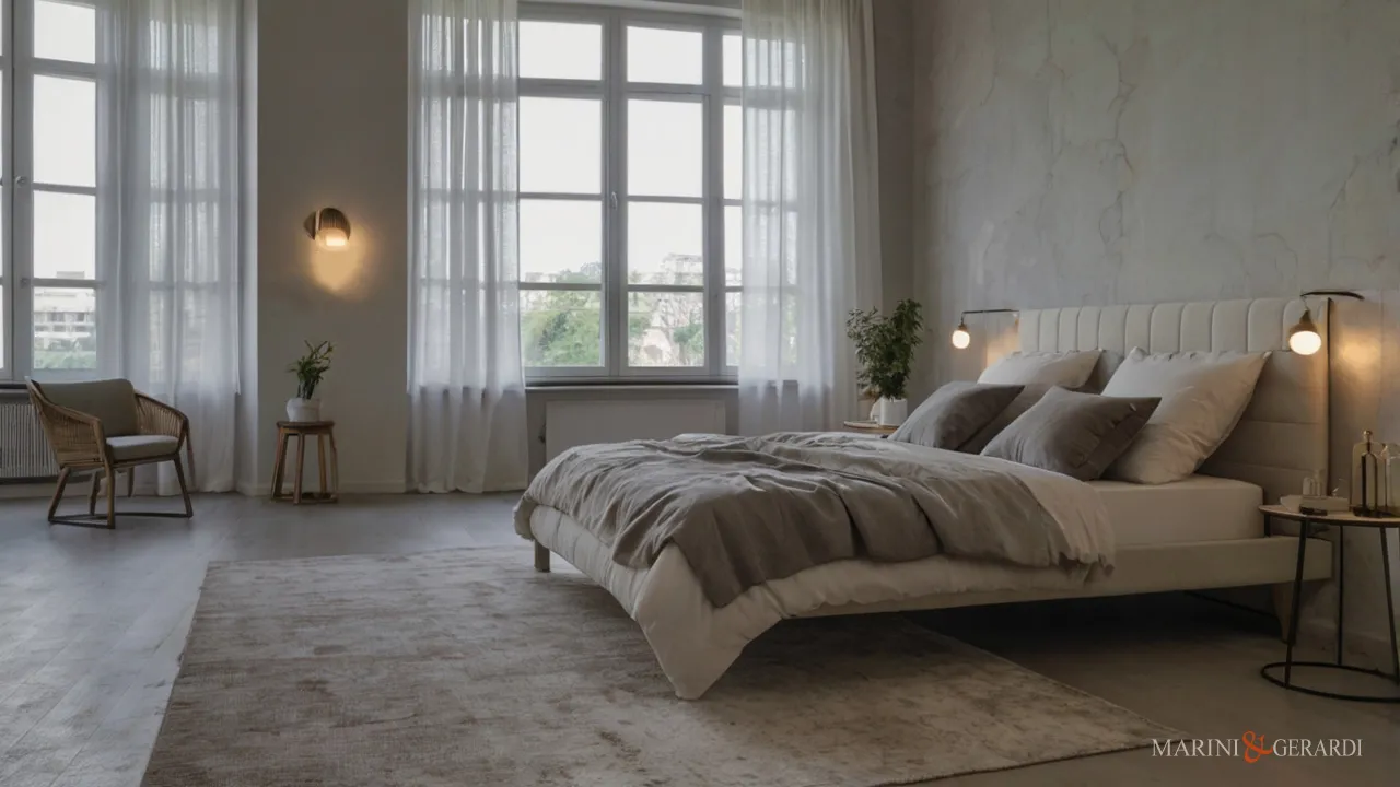 Stanza da letto lenzuola tende in lino bianche Stanza da letto lenzuola tende in lino bianche