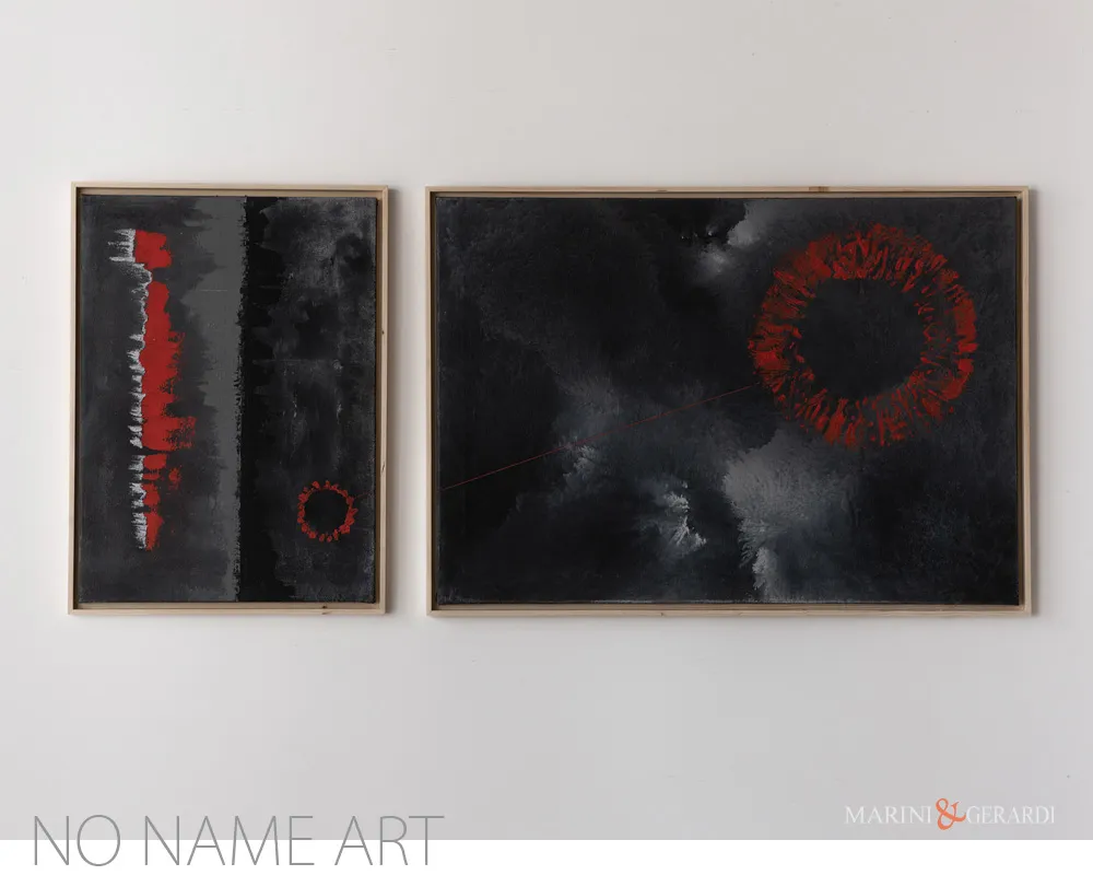 Coppia quadri astratti materici arredo dark 70x50 e 100x70 Coppia quadri astratti materici arredo dark 70x50 e 100x70