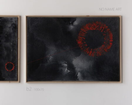 Opera unica no name art astratto nero grigio b2