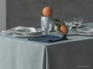 Tovaglia cucina colore salvia eleganza in tavola apparecchiata Tovaglia cucina colore salvia eleganza in tavola apparecchiata