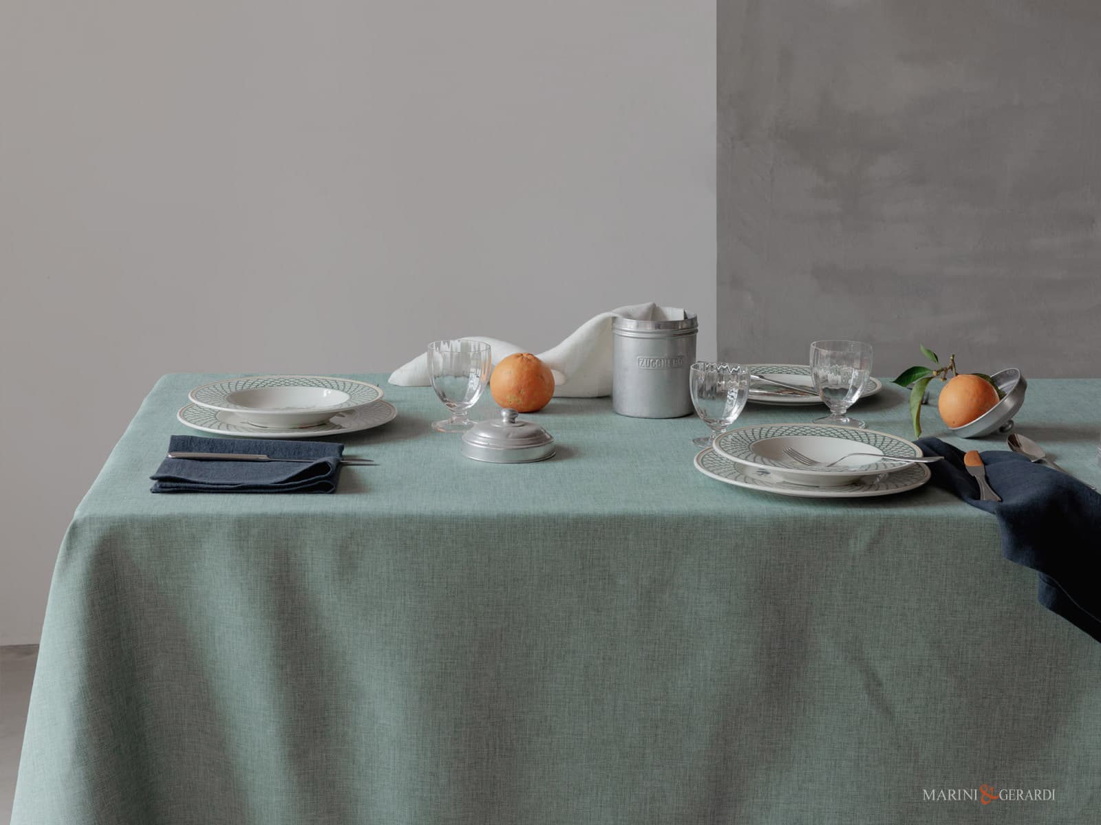 Tovaglia cucina moderna colore salvia habana