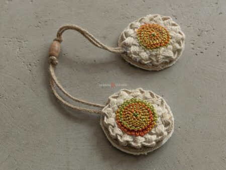 Fermatende calamita per tende con 2 fiori a magnete particolari