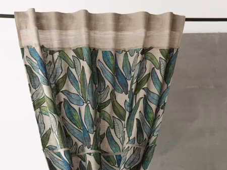 Tende da interni moderni semi oscuranti ambientate foglie verdi