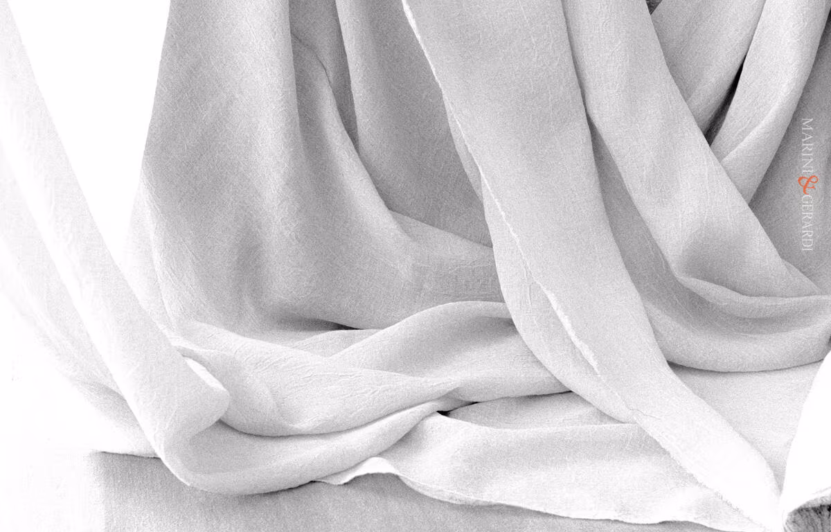 Tende da interni in lino stropocciato bianco calce Tende da interni in lino stropocciato bianco calce
