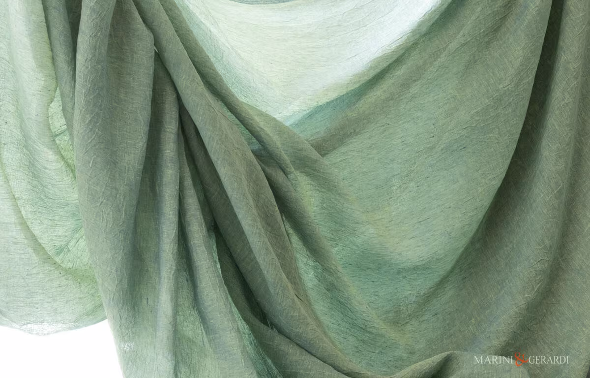 Tende da interni in lino stropocciato verde salsedine Tende da interni in lino stropocciato verde salsedine