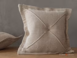 Cuscino con bottone legno imbottitura anallergica