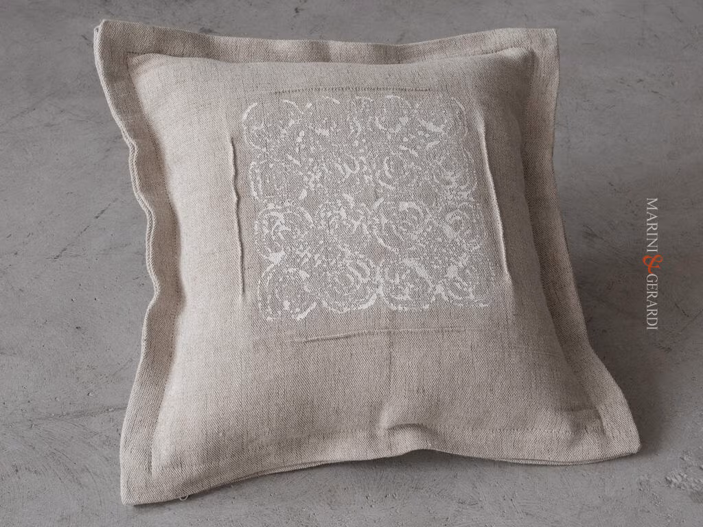 Federe cuscino 50x50 bianco juta cotone design etnco shabby Federe cuscino 50x50 bianco juta cotone design etnco shabby